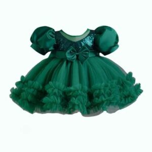 baesd embellished embroidered puff sleeve net fit