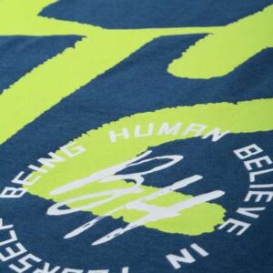 being human clothing men pure cotton varsity print