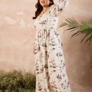 berrylush curve plus size floral print maxi dress
