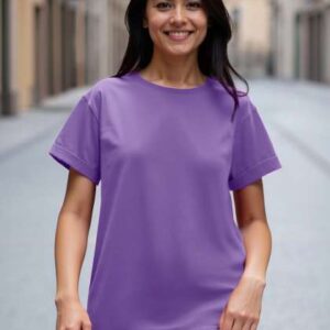 bewakoof women solid round neck cotton relaxed fit