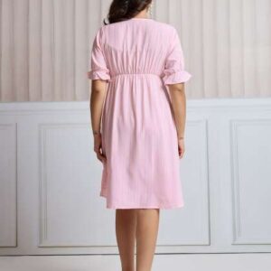 clothing closet vneck puff sleeve fit flare dress