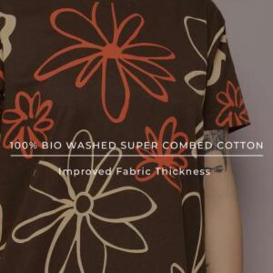 dillinger floral printed pure cotton boxy tshirt