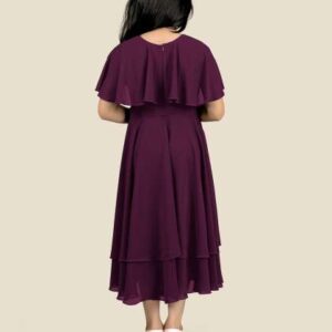 fashion dream girls flared sleeve georgette tie up