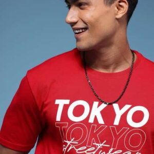 herenow typography printed pure cotton tshirt