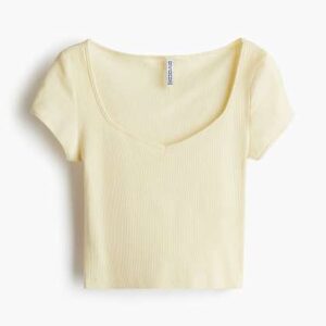 hm ribbed sweetheartneck tshirt