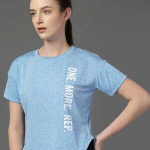 hrx by hrithik roshan women round neck typography