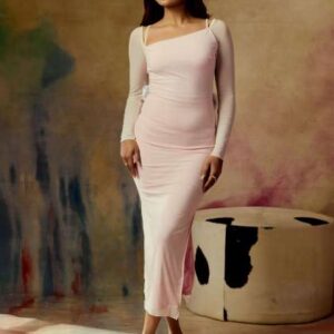 lea clothing co women emily pink bow maxi bodycon