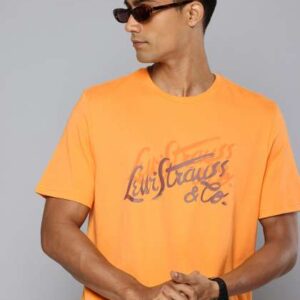 levis brand logo printed pure cotton tshirt