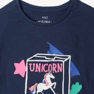 marks spencer girls colourblocked hooded tshirt