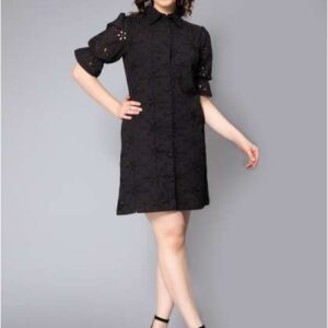 nuevosdamas puff sleeves schiffli cotton shirt dre