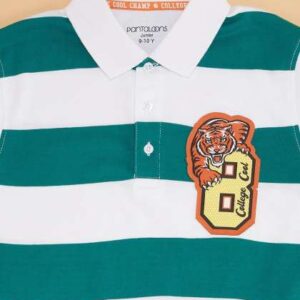 pantaloons junior boys striped polo collar cotton