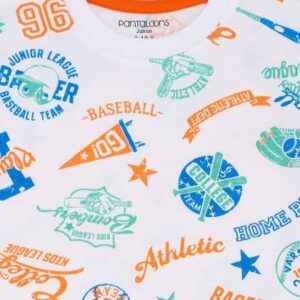 pantaloons junior boys typography printed round ne