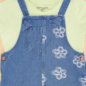 pantaloons junior cotton girls floral pinafore dre