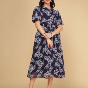 polago clothing floral print georgette fit and fla