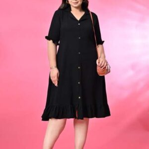 prettyplus by desinoorcom plus size lapel collar a