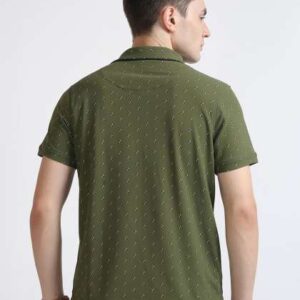 stellers men printed polo collar wrinkle free quic
