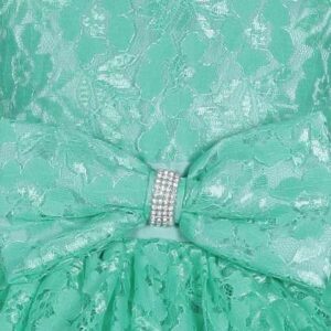 shahina fashion girls satin kneelength bow dress