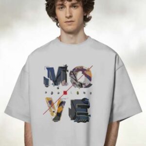 silver moon clothing men oversized self design tsh
