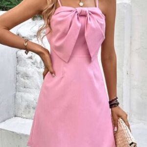 stylecast shoulder straps bow detail aline party d